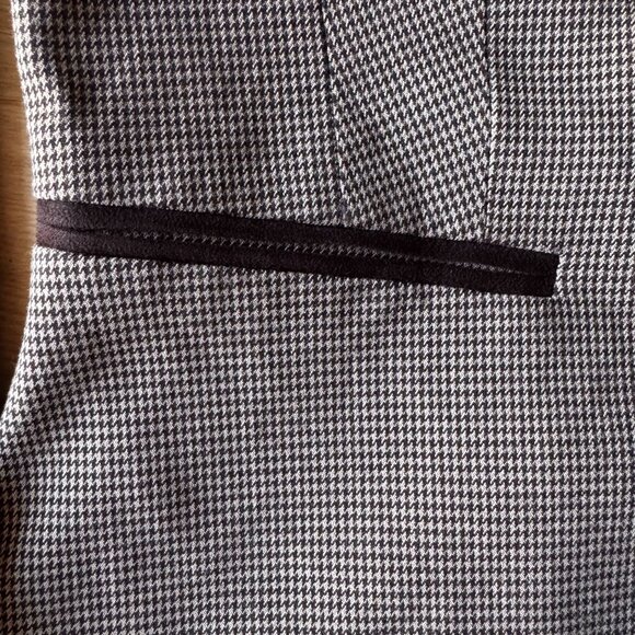 Limited Equestrian Blazer Womens L Jacket Elbow Patches Houndstooth Contrast - Picture 6 of 7